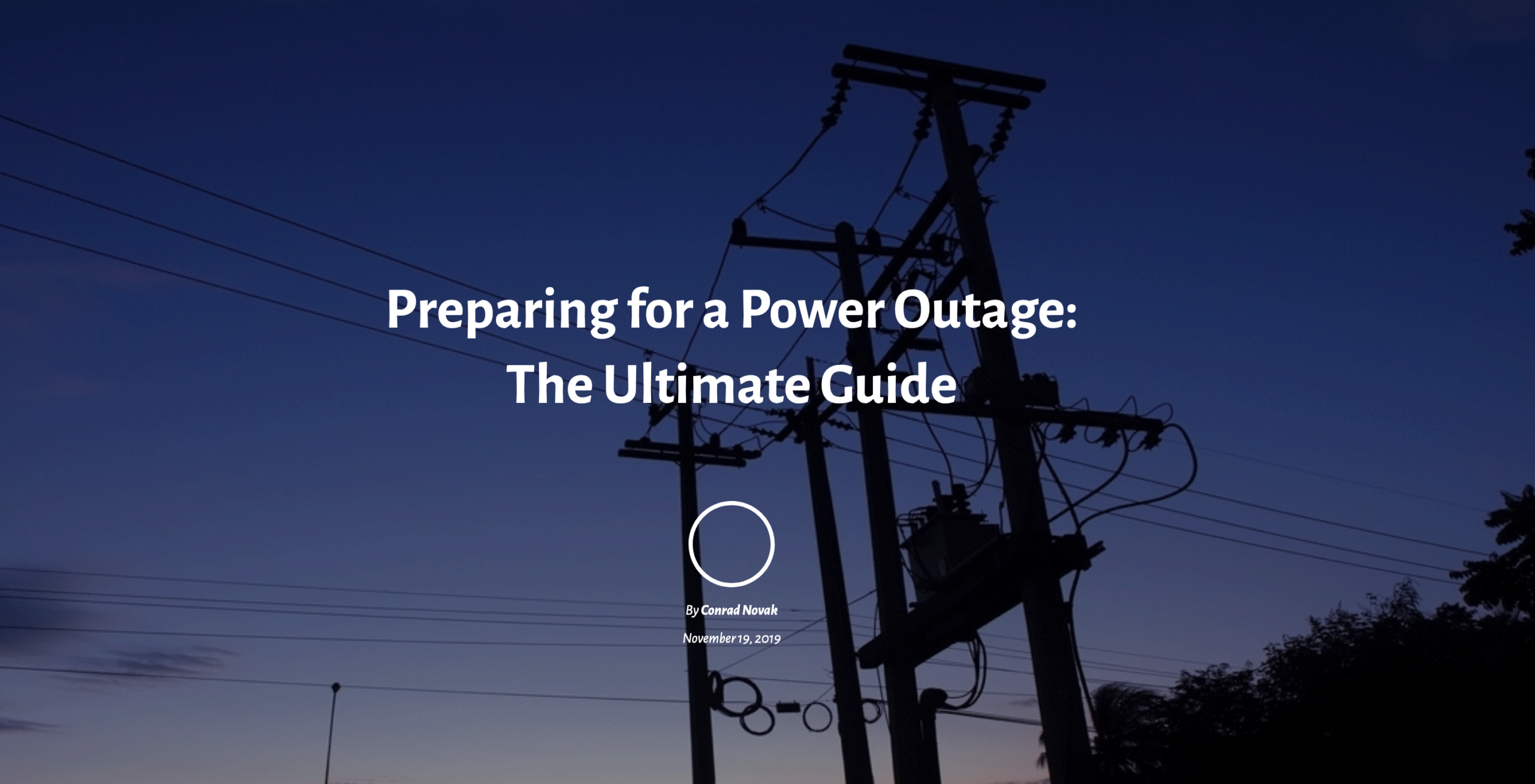 Preparing for a Power Outage: The Ultimate Guide